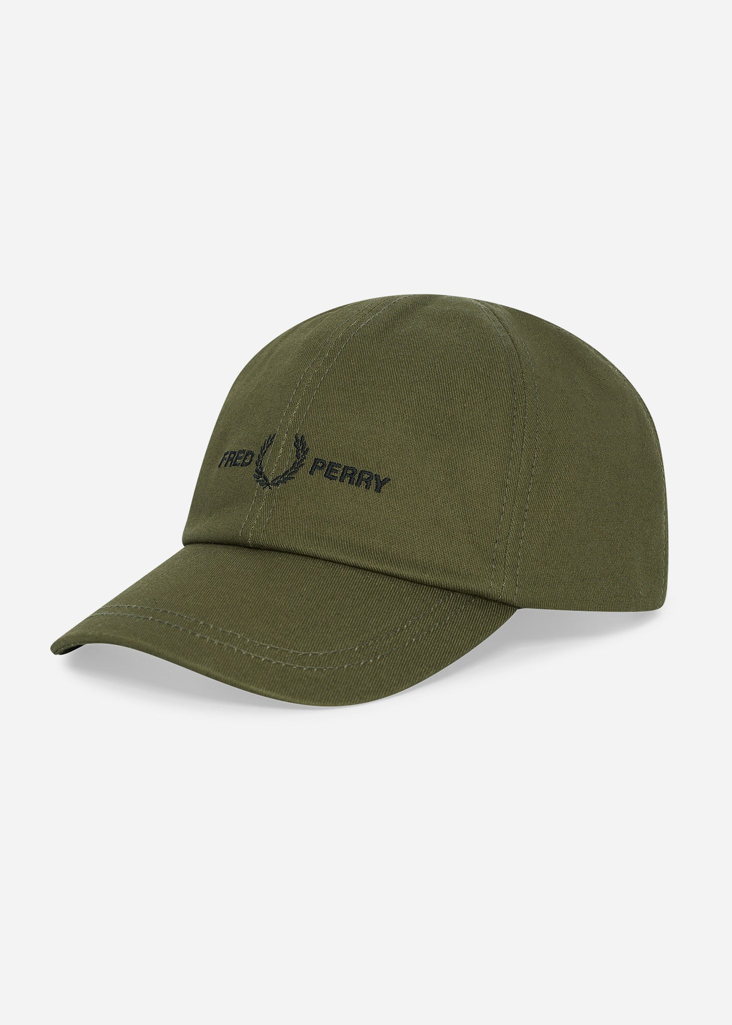 Fred Perry Petten  Graphic branded twill cap - uniform green black 