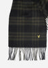 Lyle & Scott Sjaals  Tartan lambswool scarf - mountain moss 