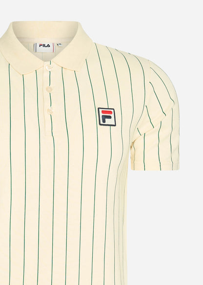 Fila Polo's  Luckenwalde polo shirt - antique white aventurine striped 