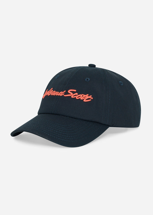Script embroidery baseball cap - dark navy