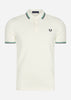 Fred Perry Polo's  Twin tipped fred perry shirt - ecru fp green navy 