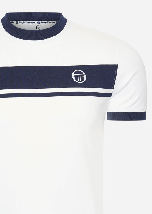 Sergio Tacchini T-shirts  Master tee - white blue 