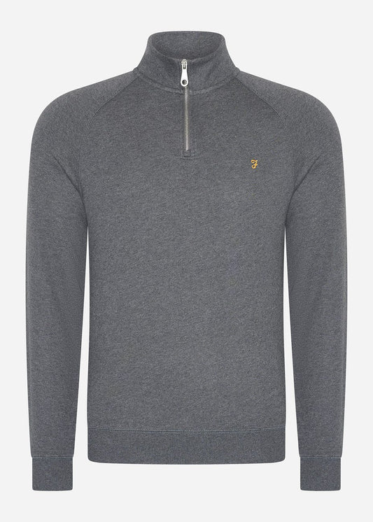 Farah Truien  Sweatshirt jim 1/4 zip - farah grey marl 