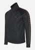 Fred Perry Vesten  Contrast tape track jacket - black whisky brown 