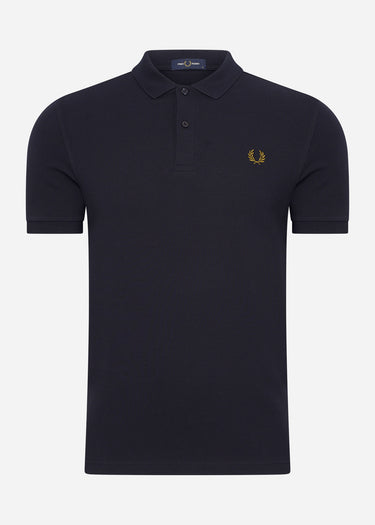 Fred Perry Polo's  Plain fred perry shirt - navy dark caramel 