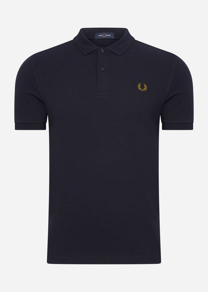 Fred Perry Polo's  Plain fred perry shirt - navy dark caramel 