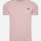 Fred Perry T-shirts  Contrast tape ringer t-shirt - dusty rs pink black 