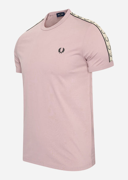 Fred Perry T-shirts  Contrast tape ringer t-shirt - dusty rs pink black 