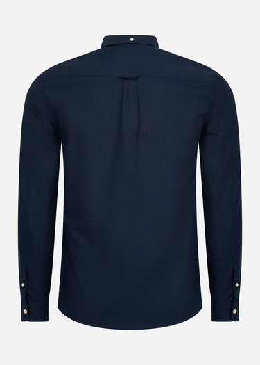 Lyle & Scott Overhemden  Tonal eagle regular fit light weight oxford shirt - dark navy 