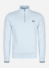 Fred Perry Truien  Half zip sweatshirt - light ice 