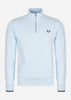 Fred Perry Truien  Half zip sweatshirt - light ice 