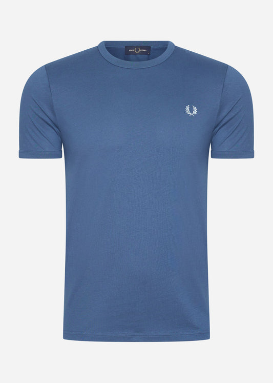 Fred Perry T-shirts  Ringer t-shirt - mdnghtbl lghice 