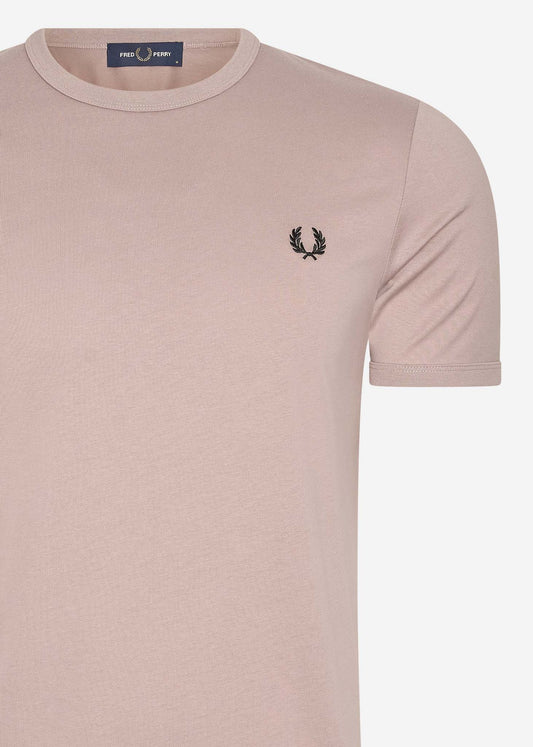 Fred Perry T-shirts  Ringer t-shirt - dark pink black 