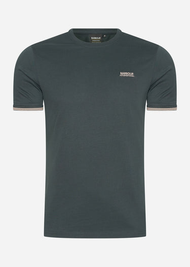 Barbour International T-shirts  Philip tipped cuff tee - forest river 