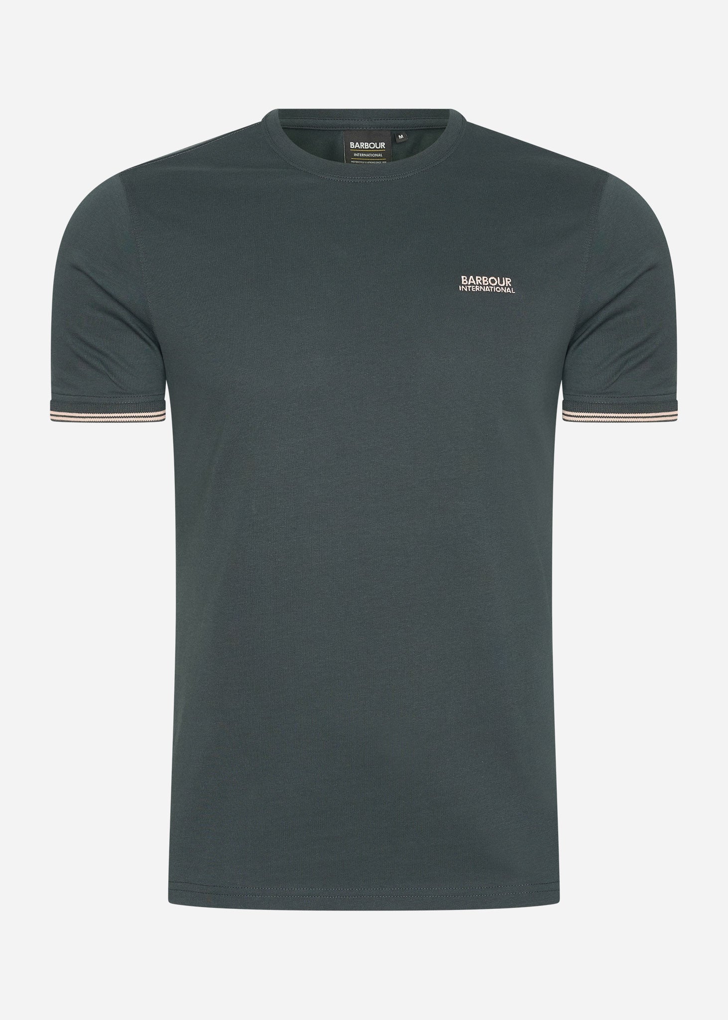 Barbour International T-shirts  Philip tipped cuff tee - forest river 