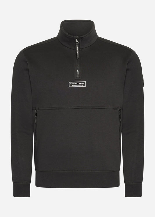 Marshall Artist Truien  Siren 1/4 zip - black 