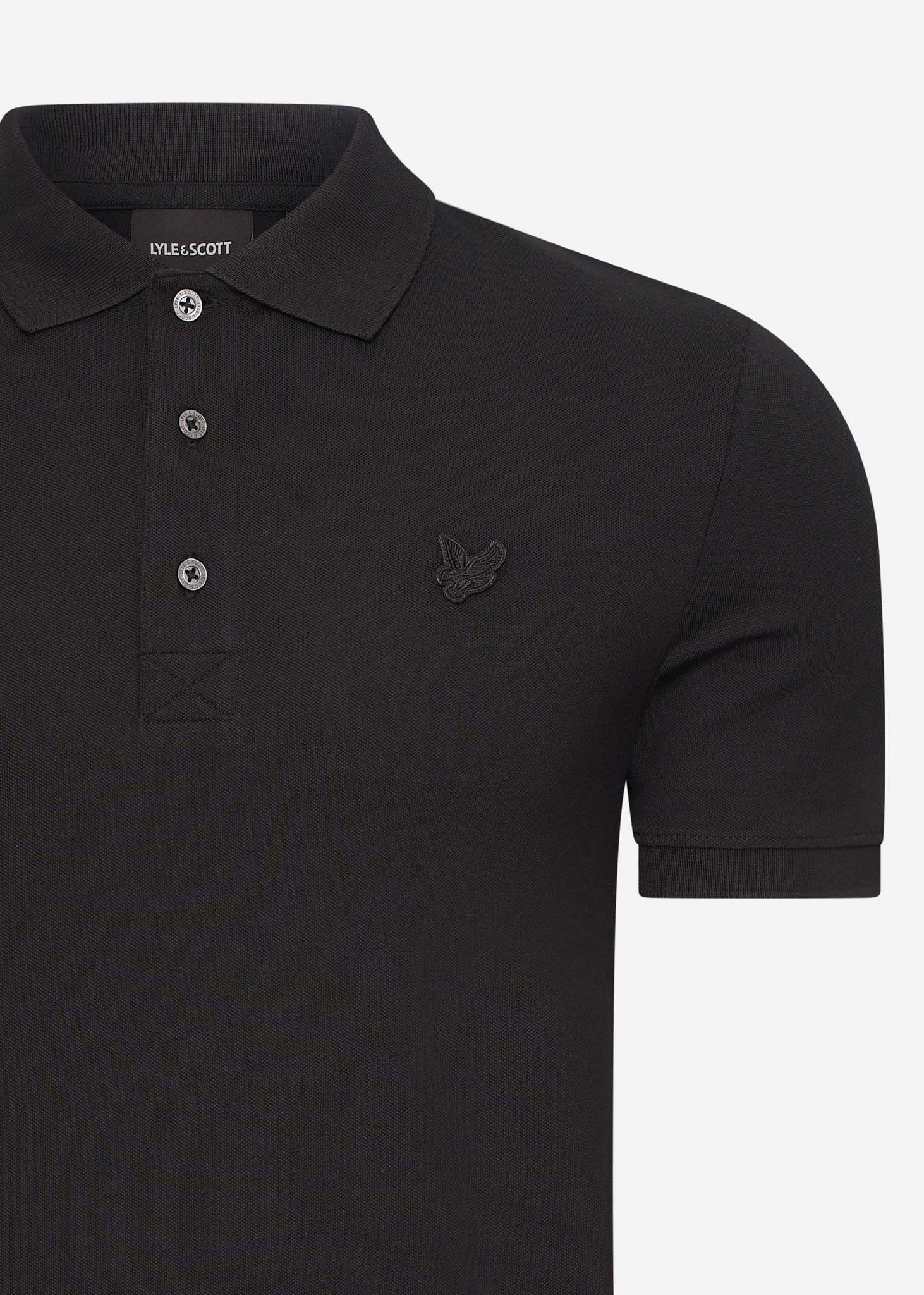 Lyle & Scott Polo's  Tonal eagle polo shirt - jet black 