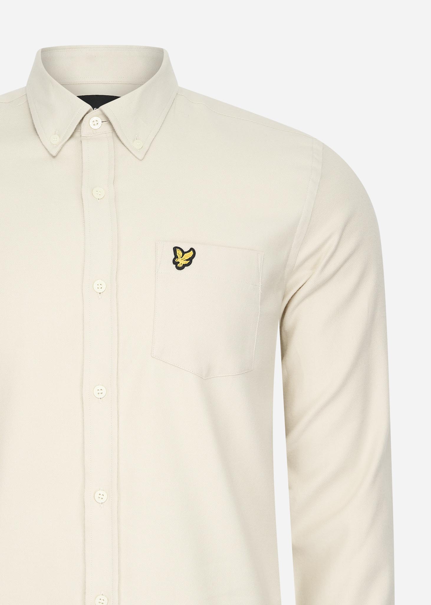 Lyle & Scott Overhemden  Plain flannel shirt - cove 