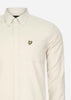 Lyle & Scott Overhemden  Plain flannel shirt - cove 