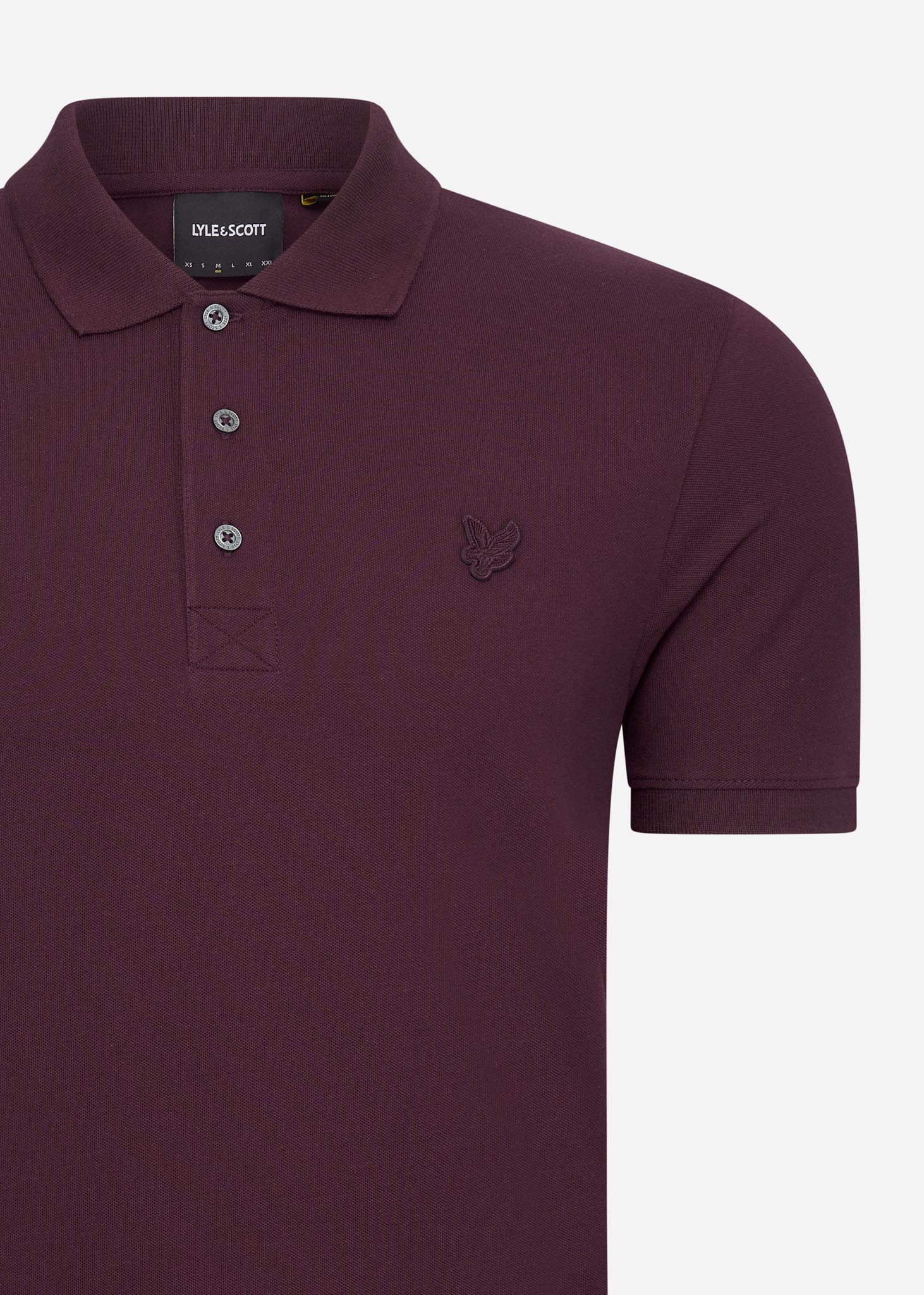 Lyle & Scott Polo's  Tonal eagle polo shirt - burgundy 