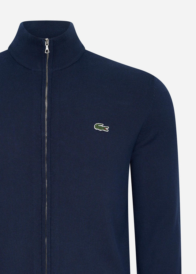 Lacoste Cardigans  A Zip through sweater - navy blue 