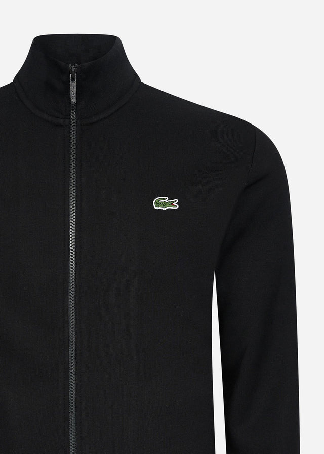 Lacoste Cardigans  Brushed fleece zip through sweater - black 