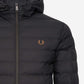 Hooded insulated jacket - black