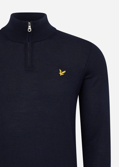 Lyle & Scott Truien  Premium quarter zip merino mix - dark navy 