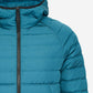 Hooded down jacket - storm blue