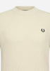 Fred Perry Truien  Waffle stitch jumper - oatmeal 