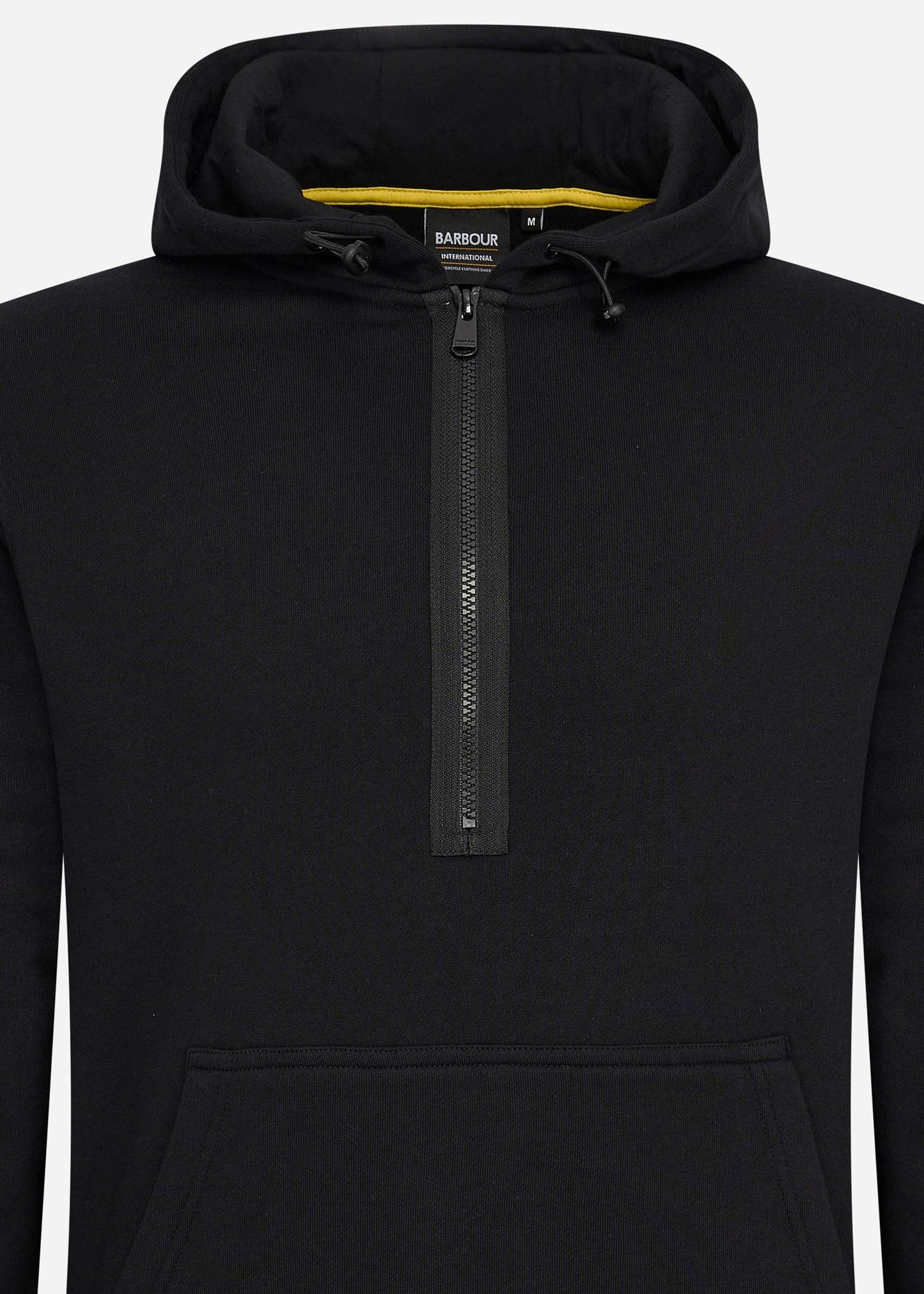 Badge half zip hoodie - black
