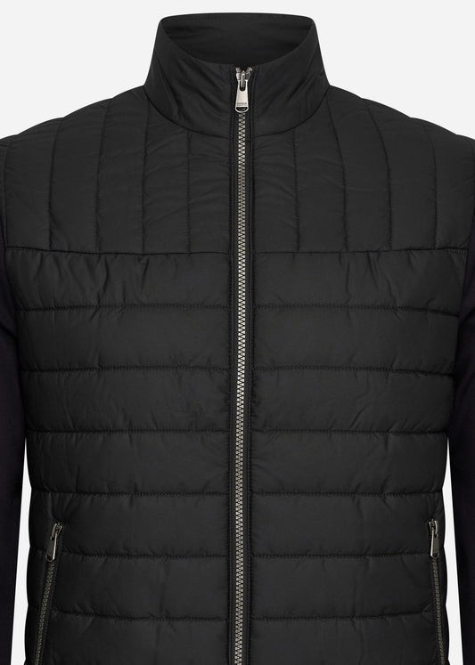 Counter quilted sweat - black