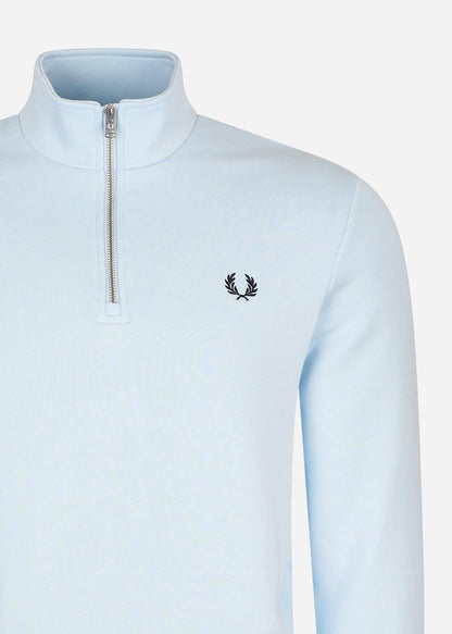 Fred Perry Truien  Half zip sweatshirt - light ice 