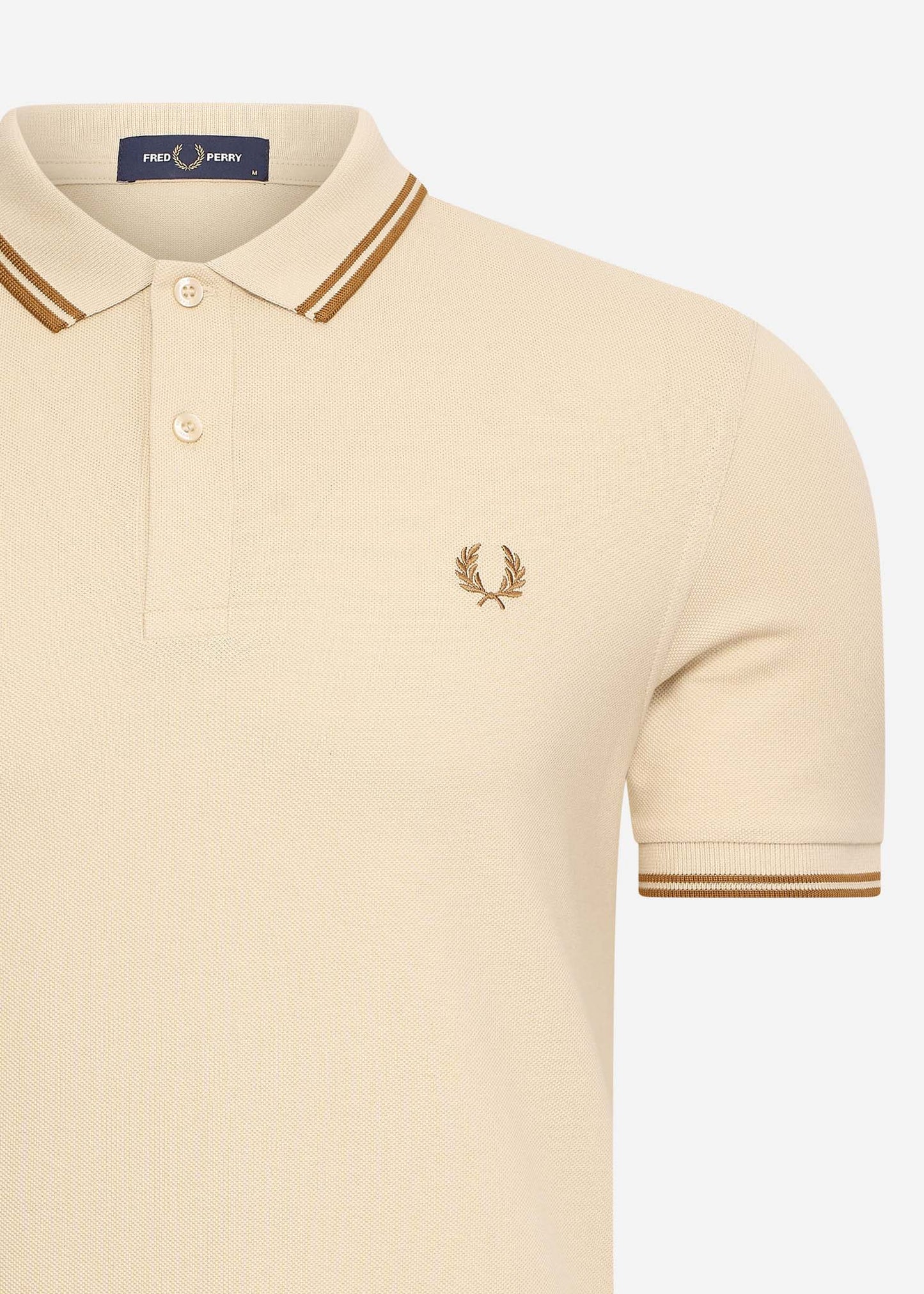Twin tipped fred perry shirt - oatmeal
