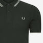 Twin tipped fred perry shirt - night green seagrass