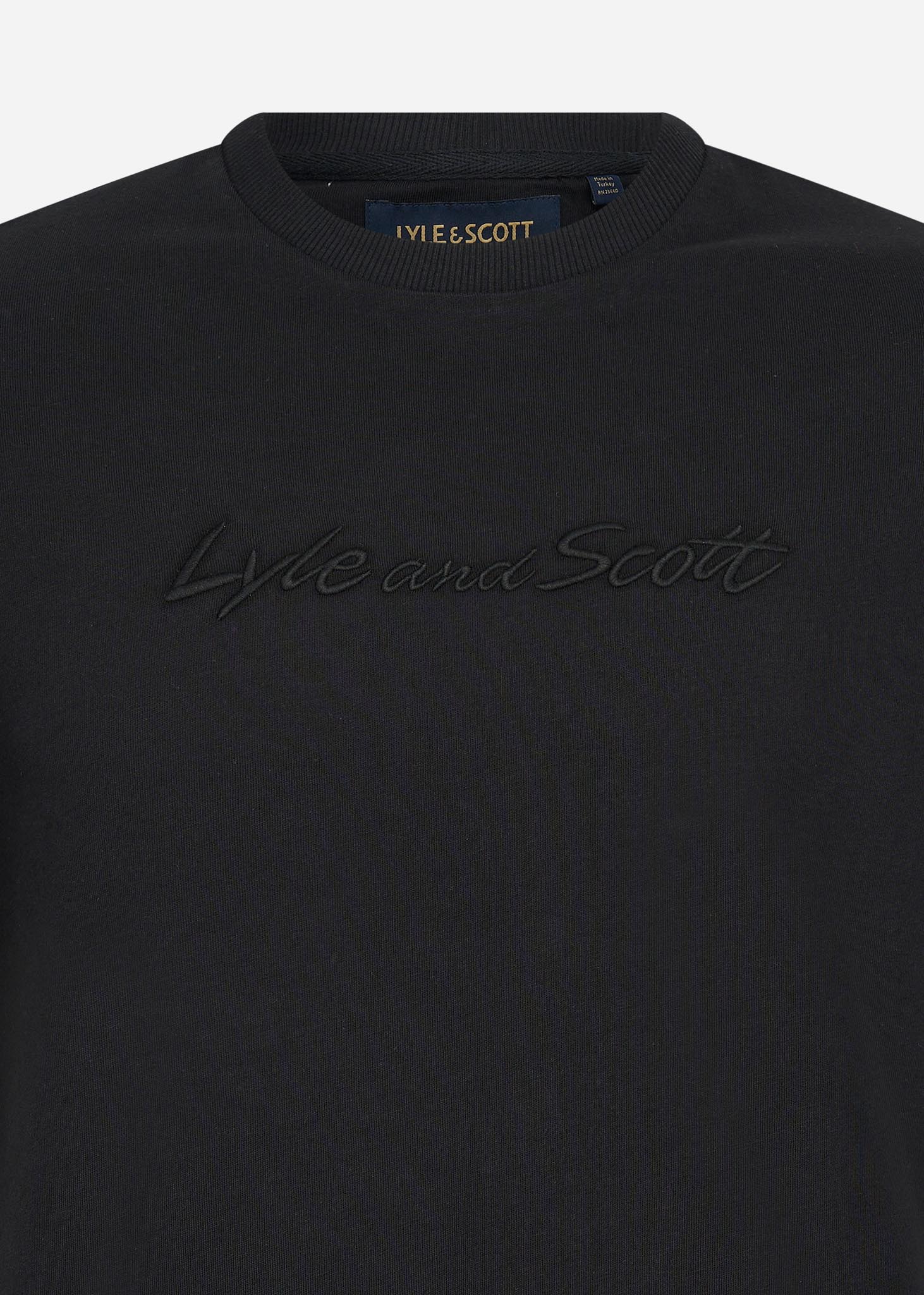 Lyle & Scott T-shirts  Script embroidery t-shirt - jet black jet black 