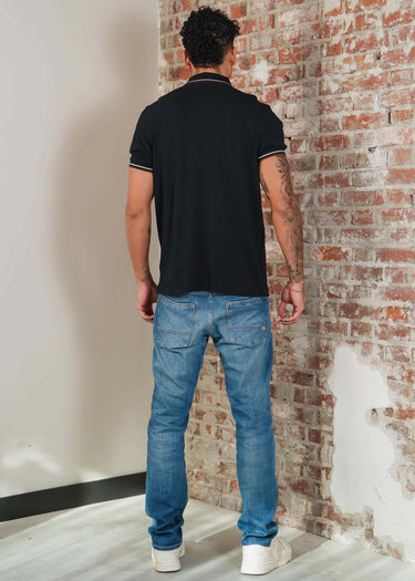 Fred Perry Polo's Twin tipped fred perry shirt - Navy Wheat Brown Tobacco