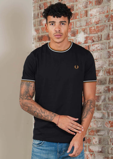 Fred Perry T-shirts Twin tipped t-shirt - black P69