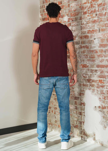 Fred Perry T-shirts Twin tipped cuff t-shirt - oxblood