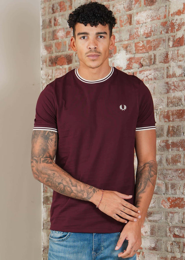 Fred Perry T-shirts Twin tipped t-shirt - oxblood ecru
