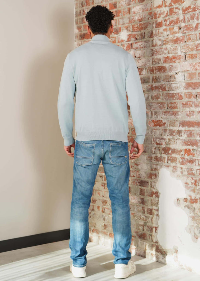 Barbour Sweaters Barbour lingwood compact cotton half zip sweater - slate