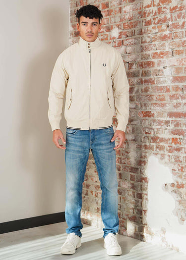 Fred Perry Jassen Crinkle harrington jacket - oatmeal