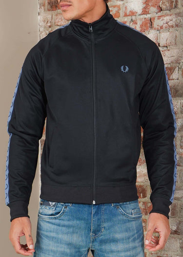 Fred Perry Vesten Contrast tape track jacket - navy ace blue tennis blue