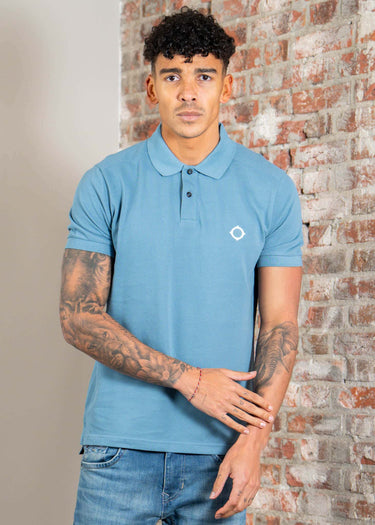 MA.Strum Polo's Mastrum pique polo - aegean blue
