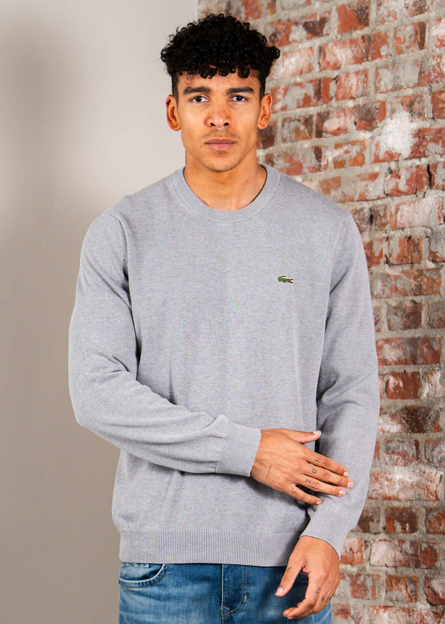 Lacoste Sweaters Regular fit crew neck sweater - silver chine