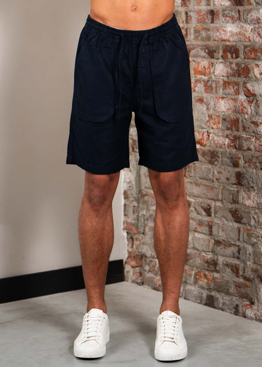 Lyle & Scott Korte Broeken Linen short - dark navy