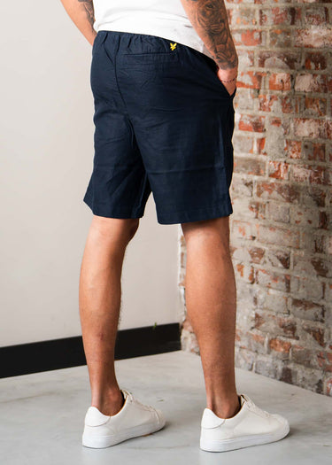 Lyle & Scott Korte Broeken Linen short - dark navy