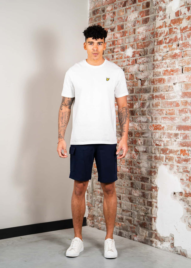 Lacoste Shorts Regular fit fleece shorts - navy blue