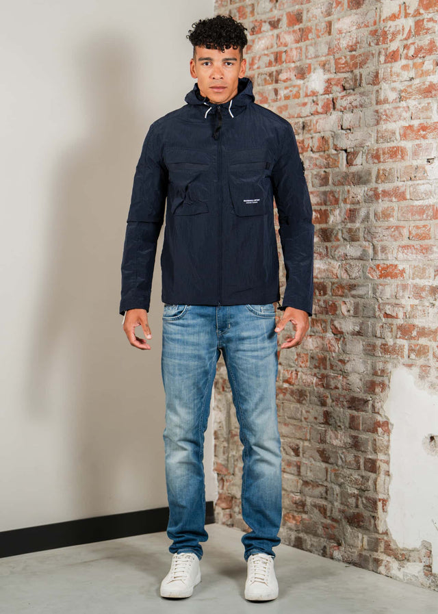 Marshall Artist Jackets Sicuro hooded overshirt - navy