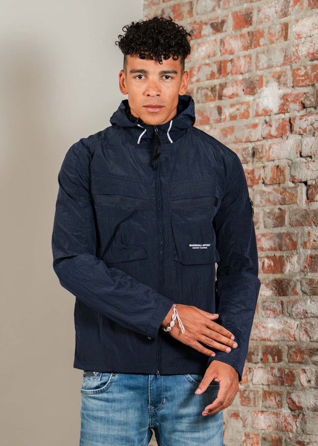Marshall Artist Jackets Sicuro hooded overshirt - navy